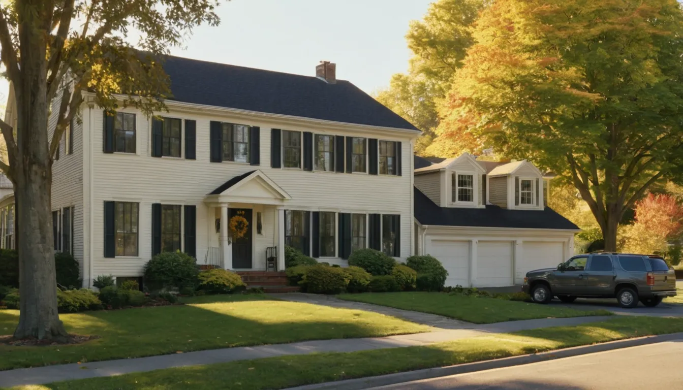 A neighborhood of colonial and split-level homes in the Mount Airy area